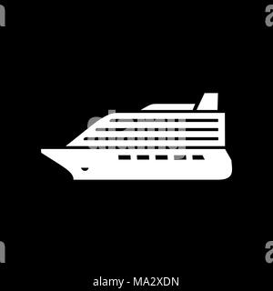 Cruise liner icon simple flat vector illustration Stock Vector Image ...