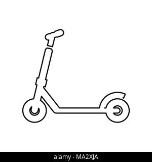 Kick scooter icon simple flat vector illustration. Stock Vector
