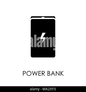 Power bank icon symbol flat style vector illustration. Stock Vector