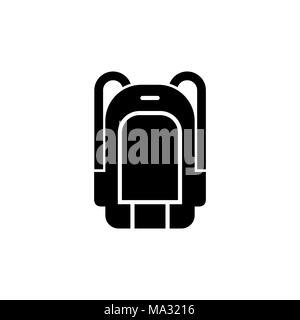 Backpack icon simple flat style symbol illustration. Stock Vector