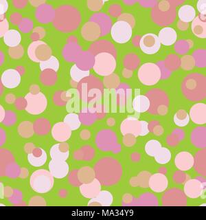 Pink Spots on Green Background Stock Vector