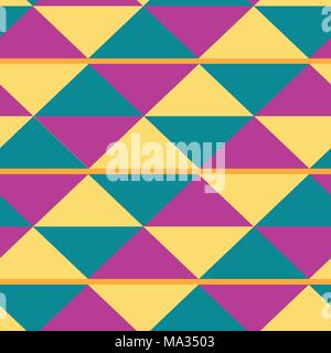 Purple Blue and Cream Triangles Stock Vector