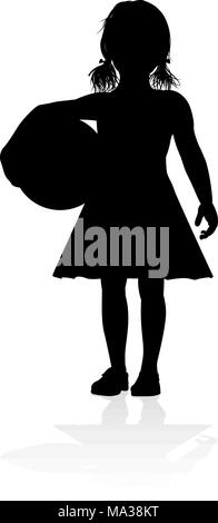 Child Kid Silhouette Stock Vector