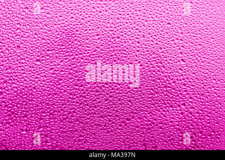 texture background wet drops of water dew on misted glass mist Stock Photo