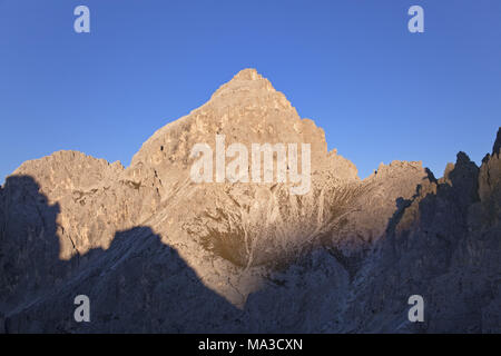Summit of the Cimon di Croda Liscia in the Cadini group, Dolomites, South Tirol, Sexten Dolomites, Northern Italy, Italy, Stock Photo
