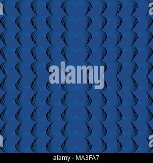 Abstract pattern of stacked dark blue circles, similar to heart shape. Vector illustration, EPS10. Stock Vector