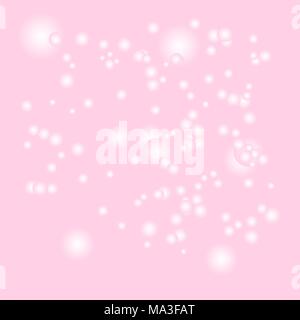 Abstract pattern of pink bubbles in various sizes flying in space. Vector illustration. Stock Vector