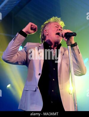 Southampton, Hampshire, UK. 29th March 2018. Engine Rooms - British singer Paul Young performing at the Engine Rooms, Southampton 29th March 2018, UK Credit: Dawn Fletcher-Park/Alamy Live News Stock Photo