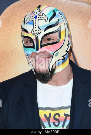 March 29, 2018 - Hollywood, CA, U.S. - 29 March 2018 - Hollywood, California - Rey Misterio. ''Andre the Giant'' Los Angeles Angeles premiere held at ACinerama Dome. Photo Credit: Birdie Thompson/AdMedia (Credit Image: © Birdie Thompson/AdMedia via ZUMA Wire) Stock Photo