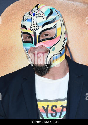 Hollywood, CA, USA. 29th Mar, 2018. 29 March 2018 - Hollywood, California - Rey Misterio. ''Andre the Giant'' Los Angeles Angeles premiere held at ACinerama Dome. Photo Credit: Birdie Thompson/AdMedia Credit: Birdie Thompson/AdMedia/ZUMA Wire/Alamy Live News Stock Photo