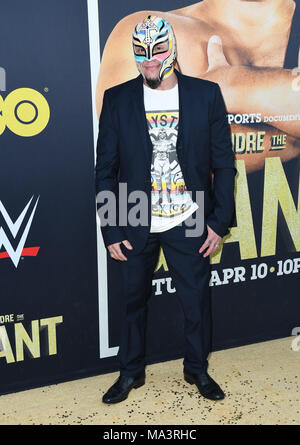 Hollywood, CA, USA. 29th Mar, 2018. 29 March 2018 - Hollywood, California - Rey Misterio. ''Andre the Giant'' Los Angeles Angeles premiere held at ACinerama Dome. Photo Credit: Birdie Thompson/AdMedia Credit: Birdie Thompson/AdMedia/ZUMA Wire/Alamy Live News Stock Photo