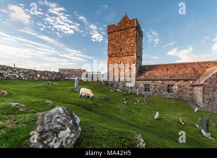 St. Clement's Church in Rodel on the island of Harris in Scotland Stock Photo