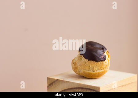 A minimalist image featuring a single pastry. Stock Photo