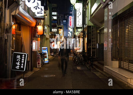 Asia, Japan, Nihon, Nippon, Tokyo, lane at Shinjuku Stock Photo