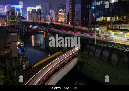 Asia, Japan, Nihon, Nippon, Tokyo, Akihabara, view from Hijiri Bashi Bridge Stock Photo