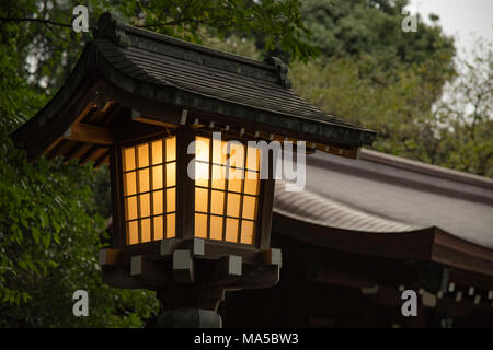 Asia, Japan, Nihon, Nippon, Tokyo, Shibuya, Japan, Nihon, Nippon, Tokyo, Shibuya, Lantern at Meiji Shrine Stock Photo