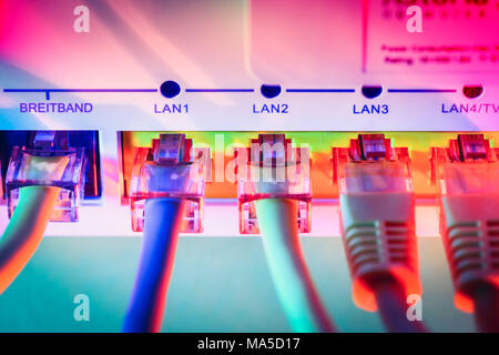 Internet cable, high-speed Internet, broadband expansion Stock Photo