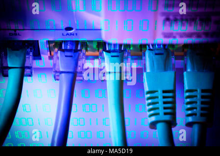 Internet cable, high-speed Internet, broadband expansion Stock Photo