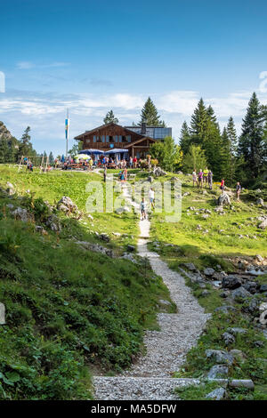 Germany, Bavaria, Bavarian foothills, Lenggries, Tutzinger hut Stock Photo