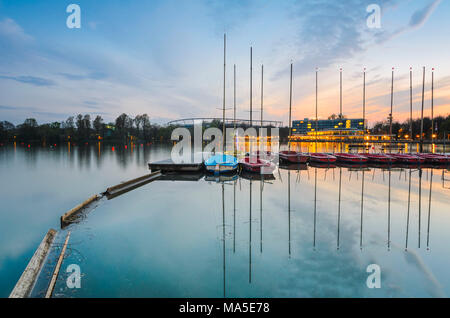Boats at the Maschsee in Hannover, Germany Stock Photo