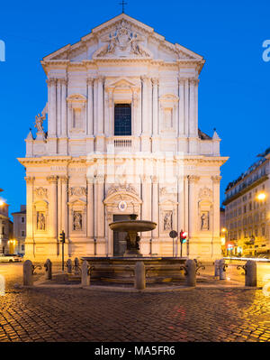 Italy, Lazio Region, Rome. Church of S. Andrea della Valle at dawn Stock Photo