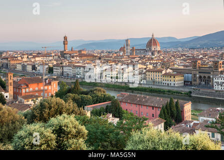 A view of Florence from Piazzale Michelangelo, Florence, Tuscany, Italy, Europe Stock Photo