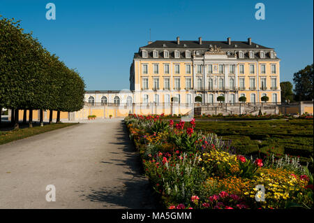 The Baroque Augustusburg Castle is one of the first important creations of Rococo in Bruhl near Bonn, North Rhine Westphalia - Germany. Stock Photo