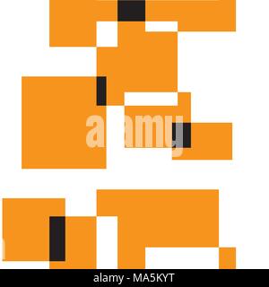 Abstract Squares on White Seamless Pattern 2 Stock Vector