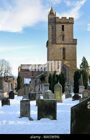 Church of the Holy Rude Stirling in the snowScotland Stock Photo