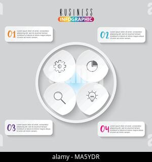 Infographic element with four options Stock Vector