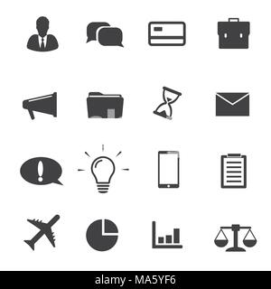 Simple Business icons set. Universal Business icon to use in web and mobile UI, set of basic UI Business elements Stock Vector