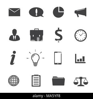 Simple Business icons set. Universal Business icon to use in web and mobile UI, set of basic UI Business elements Stock Vector