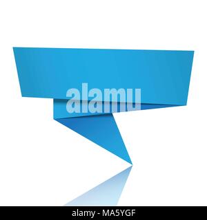 Vector illustration of blue origami blank background design Stock Vector