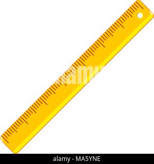 Colorful cartoon icon poster ruler. Education theme vector illustration ...