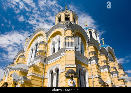 Big Vladimir Cathedral in Kyiv - one of the city's major landmarks and the mother cathedral of the Ukrainian Orthodox Church - Kiev Patriarchy, ukrain Stock Photo
