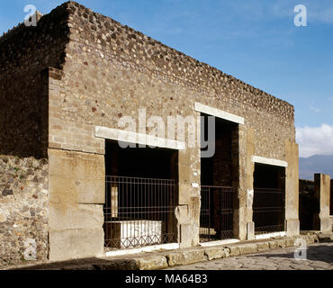 Pompeii. House of Sallust or House of A. Cossus Libanus. Roman domus, 3rd century BC. Facade. Campania, Italy. Stock Photo