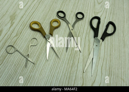 Antique Scissors Isolated On White Background Stock Photo