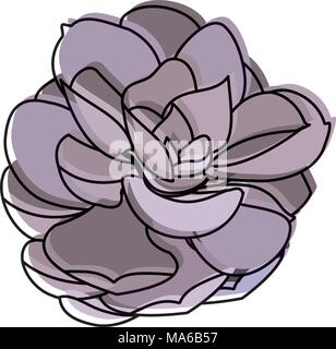 moved color cute flower with beautiful nature petals Stock Vector Image ...