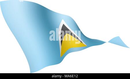 Saint Lucia flag, vector illustration Stock Vector