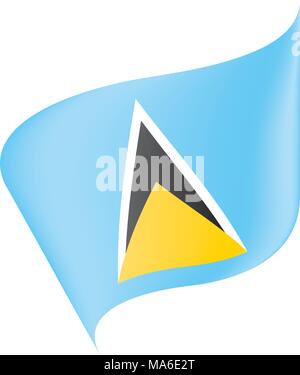 Saint Lucia flag, vector illustration Stock Vector