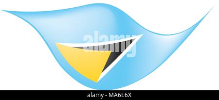 Saint Lucia flag, vector illustration Stock Vector