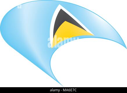 Saint Lucia flag, vector illustration Stock Vector