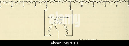 . An electrolytic tank developed for obtaining velocity and pressure distributions about hydrodynamic forms . To Null Instrument Figure 4 - Diagram of the Decade Voltage Divider a flashlight bulb would light as soon as contact was made between the probe and the model. For this purpose, a fine wire, a few mils in diameter, is stretched along the contour of the model just above the water surface, and the auxiliary circuit is triggered when the probe just touches the wire. The auxiliary circuit is opened before the potential reading is taken. Careful manipulation of the micrometer screws enables  Stock Photo