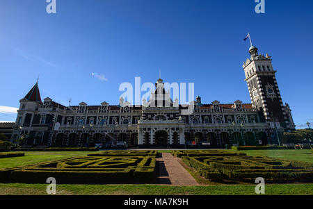 The iconic Dunedin Railway Station Otago, New Zealand Stock Photo