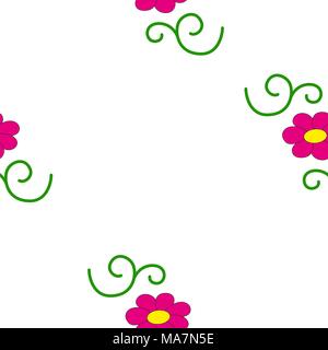Seamless vector illustration of flowers. Applicable on fabric, tile, wallpaper etc. Stock Vector