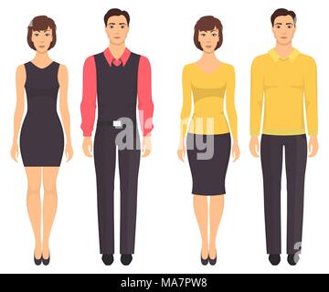 Young women in elegant office clothes. Character Happy Business Woman.  Business Woman with Smile. Adult person Stock Vector Image & Art - Alamy