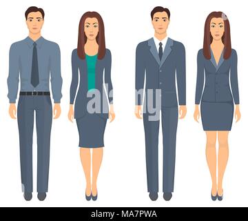 Business woman basic clothes and shoes set. Vector flat illustration ...