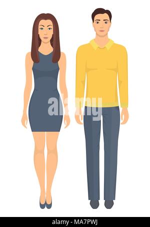Business woman basic clothes and shoes set. Vector flat illustration ...
