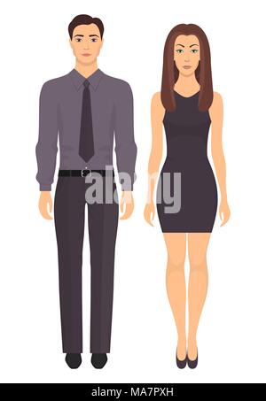 Business woman basic clothes and shoes set. Vector flat illustration ...