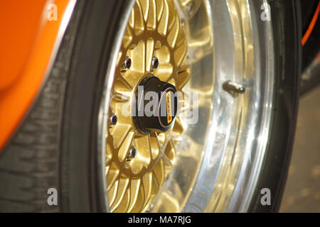 details of a 1970's ford falcon v8 Stock Photo